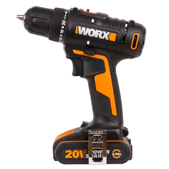 Дрель-шуруповерт аккумуляторная WORX WX100.2 + 2Ач х2 + ЗУ 0,4А + сумка