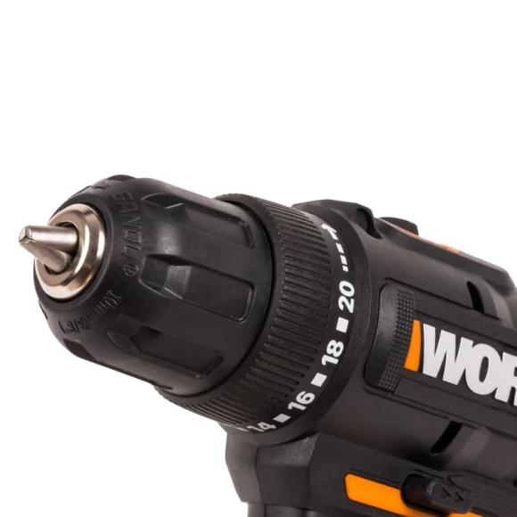 Дрель-шуруповерт аккумуляторная WORX WX100.2 + 2Ач х2 + ЗУ 0,4А + сумка