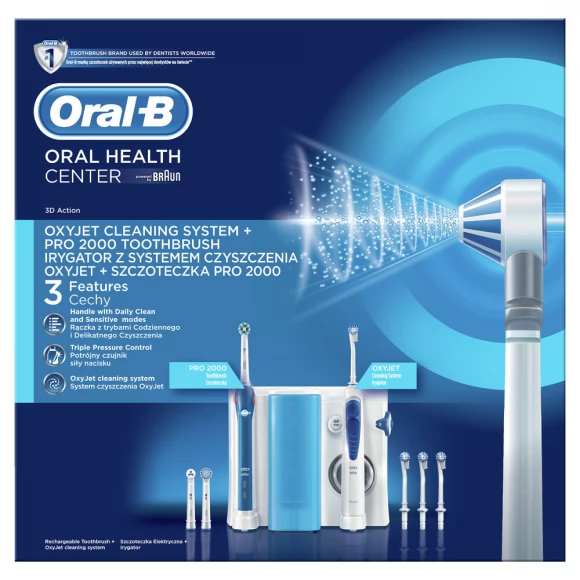 Зубной центр Brаun Oral-B ProfessionalCare OC501.535.2 OxyJet + PRO2000