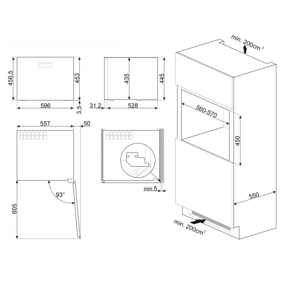 Винный шкаф встраиваемый SMEG CVI121G серебристое стекло