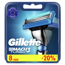 Сменные кассеты для бритья Gillette Mach3 Turbo 3D, 8 шт