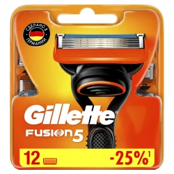 Сменные кассеты для бритья Gillette Fusion5, 12 шт