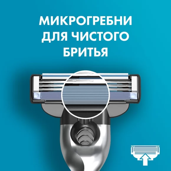 Бритвенный станок Gillette Mach3 с 5 сменными кассетами