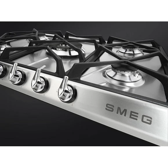 Варочная панель газовая SMEG SR964XGH нержавеющая сталь матовый