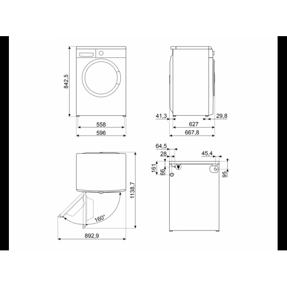 Стиральная машина SMEG WM3T24RU белая