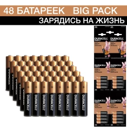 Ультрабольшая упаковка Duracell AAA (LR03) Big Pack (3*16), 48 шт