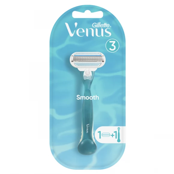 Женская бритва Gillette Venus + 1 кассета+Гель для бритья Satin Care для женщин для чувствительной кожи Aloe Vera, 75 мл