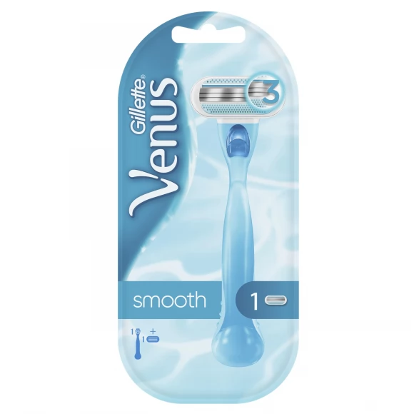 Женская бритва Gillette Venus + 1 кассета+Гель для бритья Satin Care для женщин для чувствительной кожи Aloe Vera, 75 мл