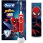 Детская электрическая зубная щетка Oral-B Vitality Kids D100.413.2KX Spiderman + чехол