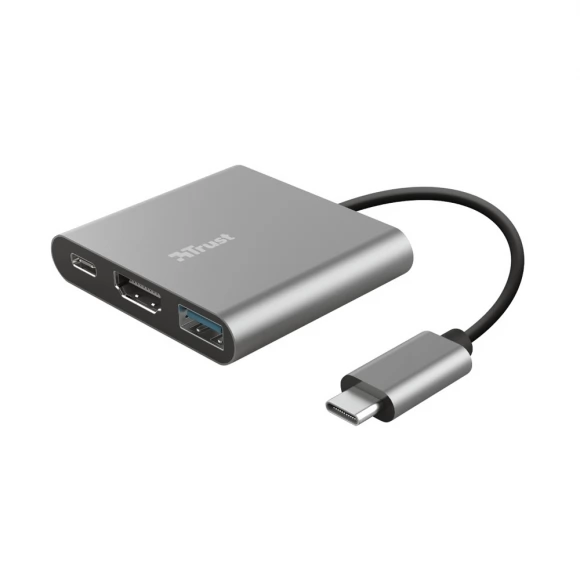 Адаптер 23772 Trust Dalyx 3-в-1 Multiport USB-C