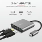 Адаптер 23772 Trust Dalyx 3-в-1 Multiport USB-C