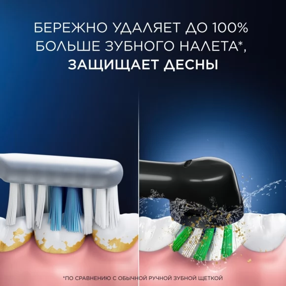 Электрическая зубная щётка Oral-B Pro Series 1, Бирюзовая, 1 сменная насадка+Насадки Oral-B CrossAction EB50RB-4, 4 шт