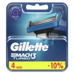 Сменные кассеты для бритья Gillette Mach3 Turbo 3D, 4 шт