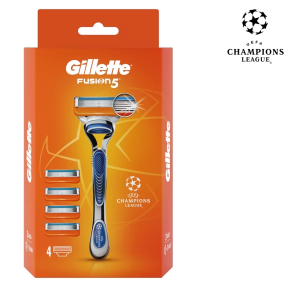 Бритвенный станок Gillette Fusion5 с 4 сменными кассетами