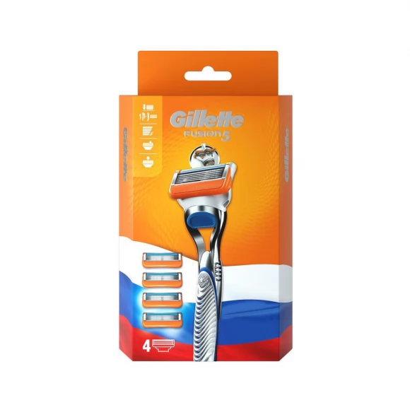 Бритвенный станок Gillette Fusion5 с 4 сменными кассетами