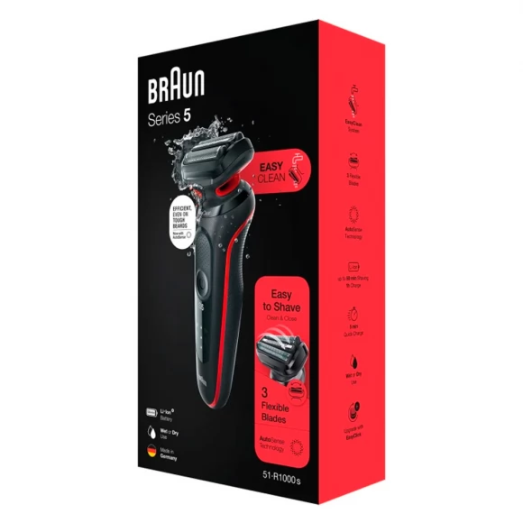 Электробритва Braun Series 5 51-R1000S Black/Red Wet&Dry