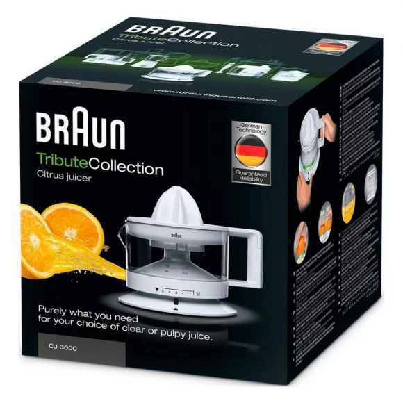 Цитрусовая соковыжималка Braun Tribute CJ3000WH белая