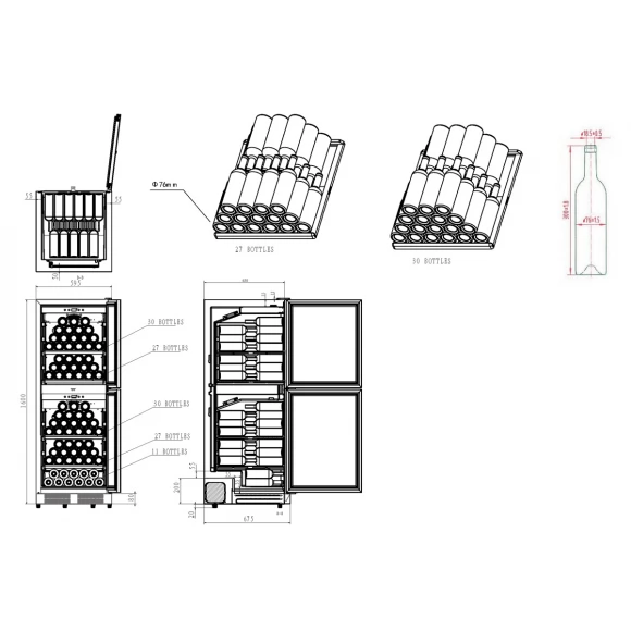 Винный шкаф CASO WineChef Pro 126-2D black