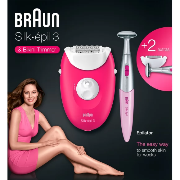 Эпилятор Braun Silk-epil 3 - 3420 + стайлер для бикини