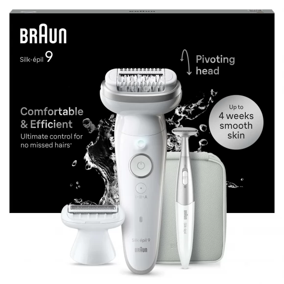 Эпилятор Braun S9 SES 9-241 Silver SmartTouch тип 5380 (с бритвенной насадкой, триммером, косметичкой)