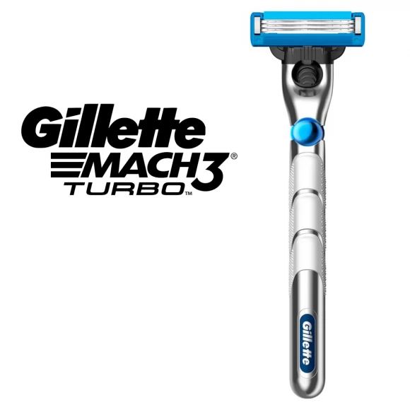 Бритвенный станок Gillette Mach3 Turbo 3D с 2 сменными кассетами