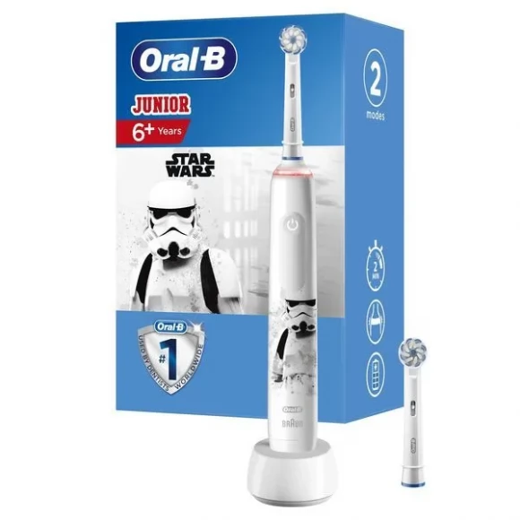 Детская электрическая зубная щетка Oral-B Pro 3  Junior Sensi Звездные Войны D505.523.2K