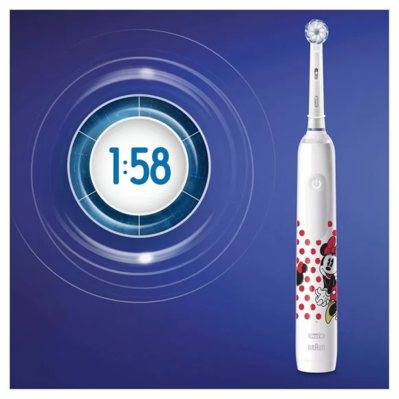 Детская электрическая зубная щетка Oral-B Pro 3  Junior Sensi Minnie Mouse D505.523.2K