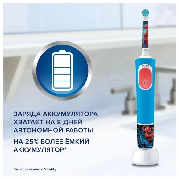 Электрическая зубная щетка Oral-B Vitality Kids Spiderman (D103.413.2K)