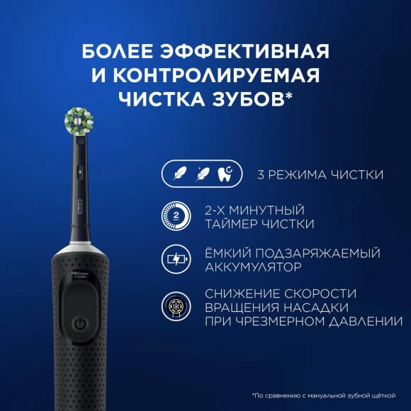 Набор Oral-B электрическая зубная щетка Vitality Pro D103.413.3 Black + Бритва Gillette Fusion5 ProGlide Flexball с 1 сменной кассетой