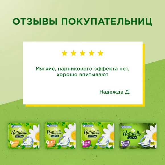 Прокладки Naturella Ultra Camomile Normal Quatro гигиенические ароматизированные, 40шт