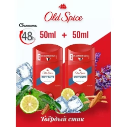 Дезодорант Old Spice мужской твёрдый классический аромат Whitewater 50 мл, 2шт