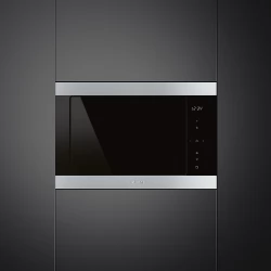 Микроволновая печь SMEG FMI325X черное стекло нержавеющая сталь