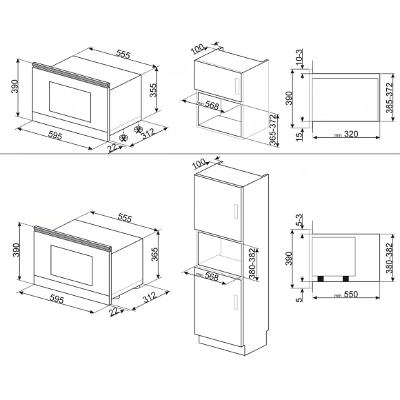 Микроволновая печь SMEG MP822PO кремовая