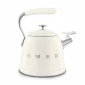 Чайник для плиты SMEG CKLW2001CR со свистком, кремовый, 2,3л