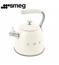 Чайник для плиты SMEG CKLW2001CR со свистком кремовый