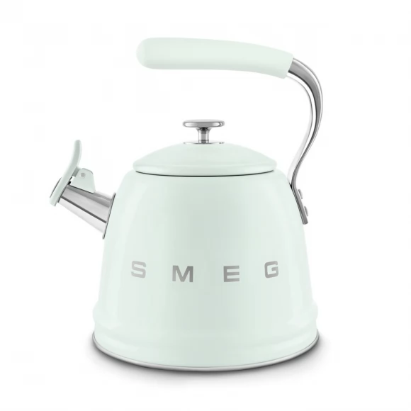 Чайник для плиты SMEG CKLW2001PG со свистком, пастельный зеленый, 2,3л