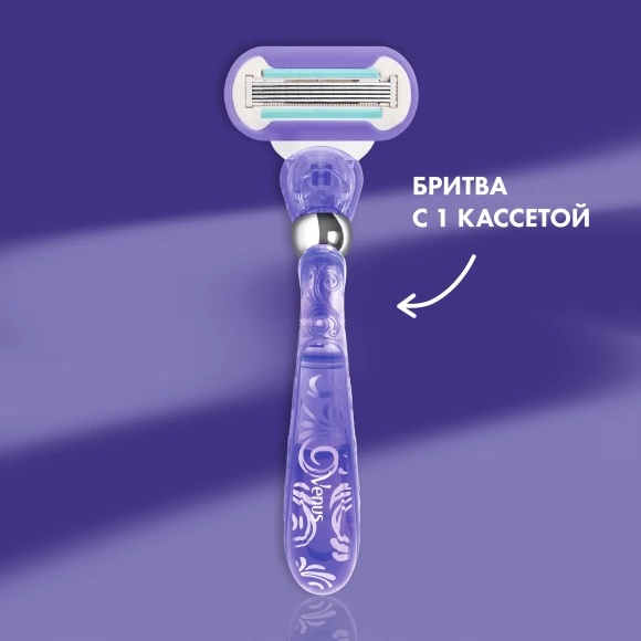 Подарочный набор Gillette Venus Swirl с 1 сменной кассетой и косметичкой