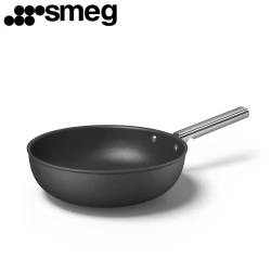 Сковорода Wok SMEG CKFW3001BLM 30 см, черная