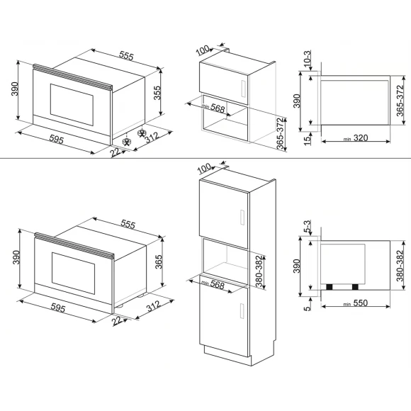 Встраиваемая микроволновая печь SMEG MP722PO кремовая