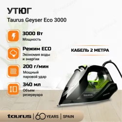 Утюг Taurus Geyser Eco 3000 Черно-зеленый