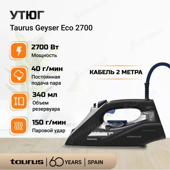 Утюг Taurus Geyser Eco 2700 Черный матовый