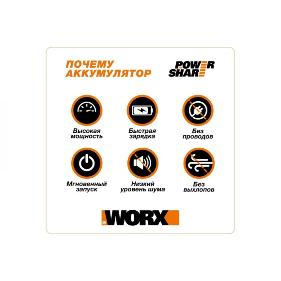 Аккумулятор WORX WA3551 20В, 2Ач