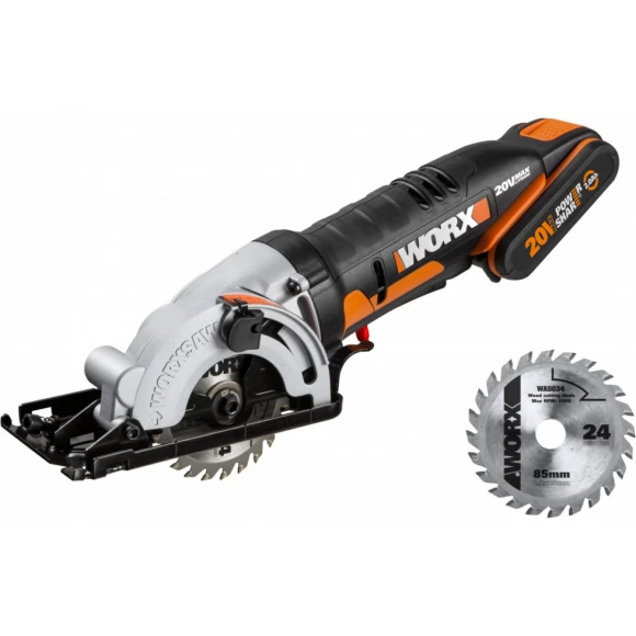 Дисковая пила аккумуляторная WORX SAW WX527