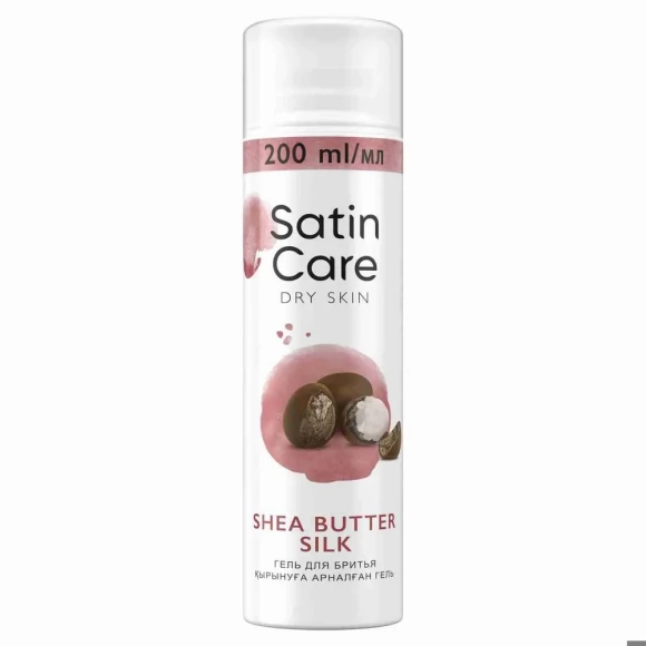 Гель для бритья Satin Care для женщин для сухой кожи Shea Butter Silk, 200 мл