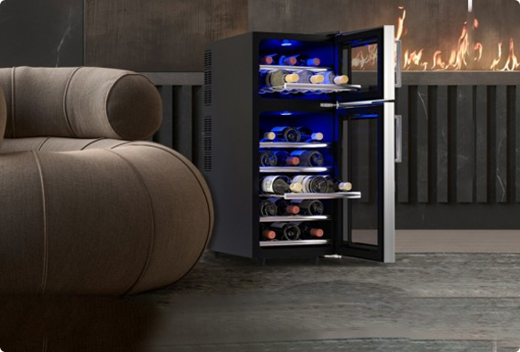 Винные шкафы стальные и обшитые металлом
